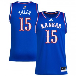 Bryson Tiller Kansas Mens #15 College Basketball Limited Jerseys - Royal