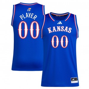 Custom University of Kansas Men's #00 College Basketball Replica Jerseys - Royal