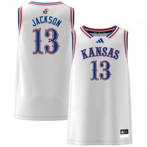 Elmarko Jackson Jayhawks Men's College Basketball Alumni #13 Jersey - White