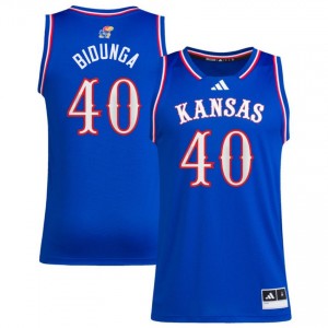 Flory Bidunga Kansas #40 Mens 2025 College Basketball Jerseys - Royal