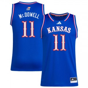 Jamari McDowell Kansas Mens #11 College Basketball University Jerseys - Royal