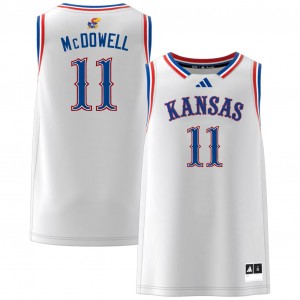 Jamari McDowell KU Men Limited #11 College Basketball Jerseys - White