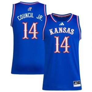 Melvin Council Jr. KU College Basketball University Mens #14 Jersey - Royal