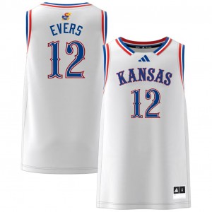 Wilder Evers KU #12 Men's High School College Basketball Jersey - White