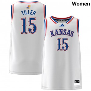 Bryson Tiller University of Kansas Player College Basketball #15 Womens Jersey - White