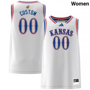 Custom Jayhawks High School #00 Women College Basketball Jersey - White