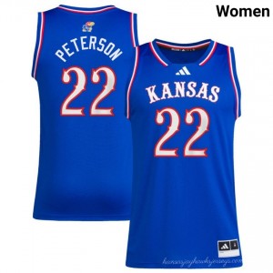 Darryn Peterson KU Embroidery College Basketball #22 Womens Jerseys - Royal