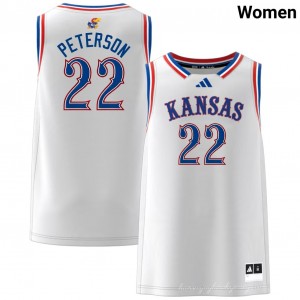 Darryn Peterson KU #22 College Basketball Womens Game Jersey - White