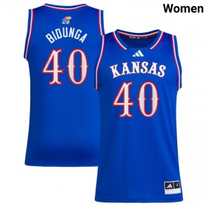 Flory Bidunga Kansas Jayhawks Player College Basketball Womens #40 Jerseys - Royal