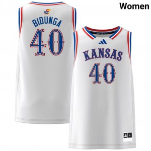 Flory Bidunga Kansas Jayhawks Womens College Basketball 2025 #40 Jersey - White