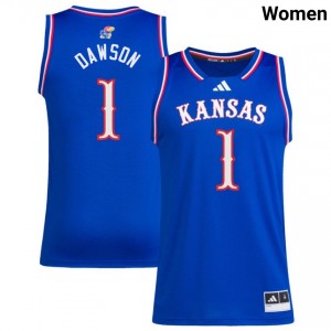Jayden Dawson KU Replica #1 Women's College Basketball Jerseys - Royal