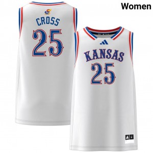 Justin Cross KU Game College Basketball Womens #25 Jersey - White