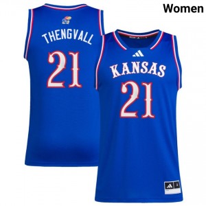 Will Thengvall KU College Basketball Womens #21 Replica Jersey - Royal