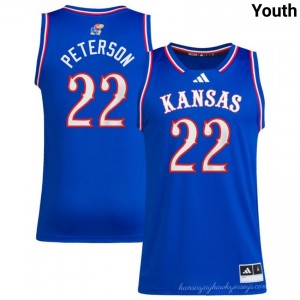 Darryn Peterson Kansas Jayhawks College Basketball Youth #22 Replica Jersey - Royal