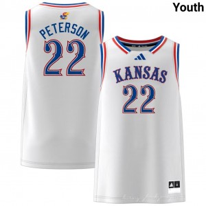 Darryn Peterson Kansas #22 Game Youth College Basketball Jersey - White