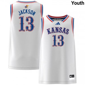 Elmarko Jackson KU #13 2025 Youth College Basketball Jerseys - White
