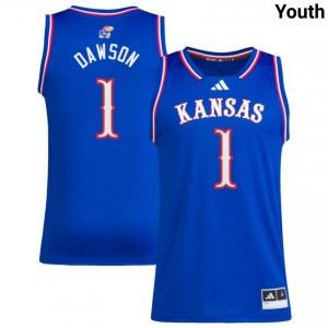Jayden Dawson Kansas College Basketball Youth 2025 #1 Jerseys - Royal
