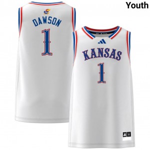 Jayden Dawson Kansas Youth #1 College Basketball 2025 Jersey - White