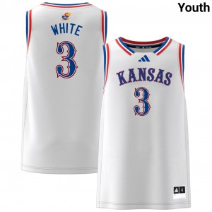 Tre White Kansas Jayhawks Youth #3 College Basketball Limited Jerseys - White