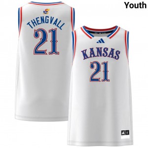 Will Thengvall Kansas Jayhawks #21 Youth College Basketball Replica Jersey - White